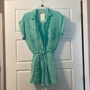 Made in Italy Linen Romper NWT